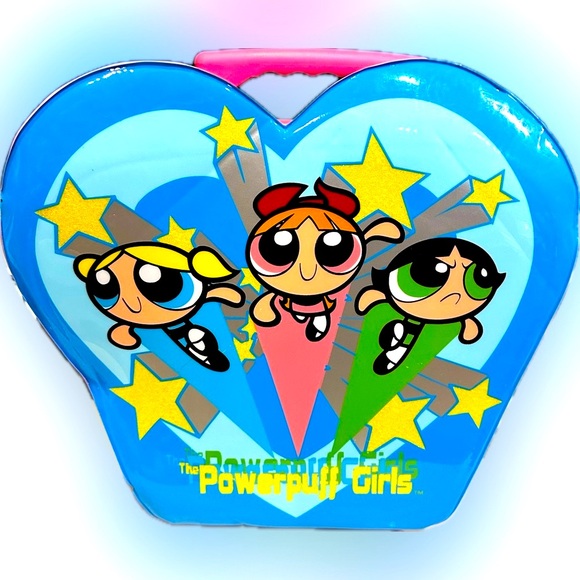 VTG THE POWERPUFF GIRLS ROLLING SUITCASE CARTOON NETWORK LUGGAGE BLOSSOM BUBBLES - Picture 2 of 11